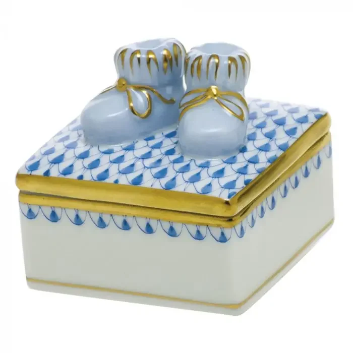 Baby Bootie Box – Blue – Herend