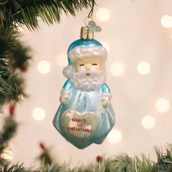 Baby Boy‘s 1st Santa Lovey Ornament