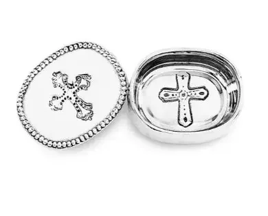 Baby Peek-A-Boo Cross Oval Keepsake Box – Beatriz Ball