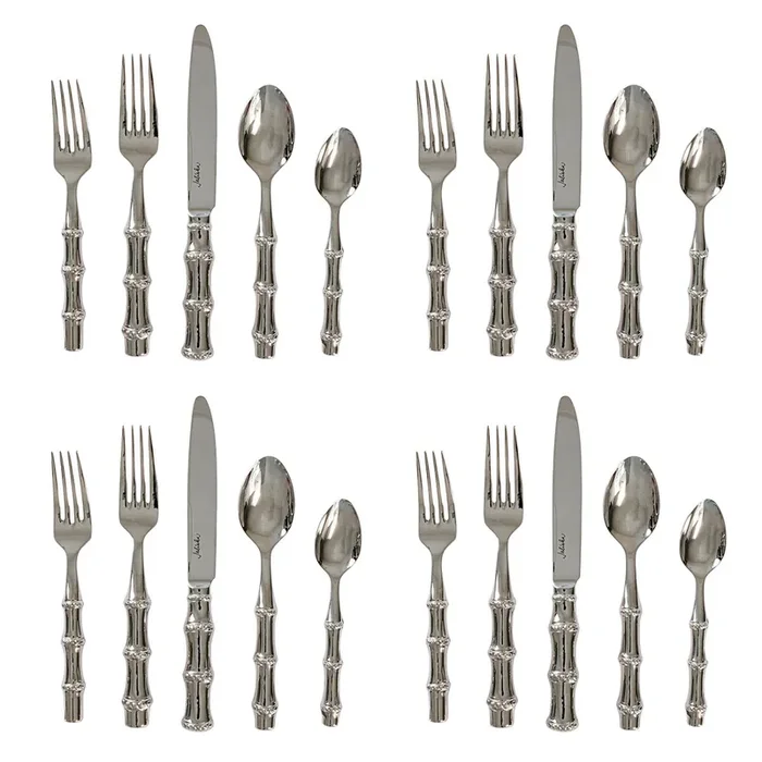 Bamboo 20pc Place Setting – Polished