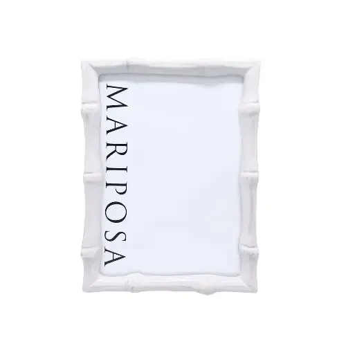 Bamboo White 5×7 Picture Frame – Mariposa