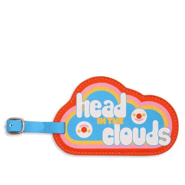 Ban.do Head in the Clouds Getaway Shaped Luggage Tag Cute Leatherette Luggage Identifier