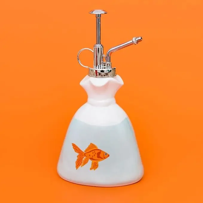 Ban.do Plant Mister, Fish in a Bag Ceramic Plant Spray Bottle Sprinkling Watering Pot Jug