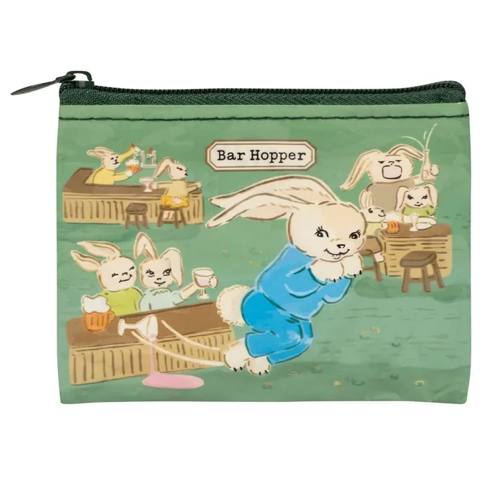 Bar Hopper Bunnies Coin Purse 3″h x 4″w BlueQ at GetBullish