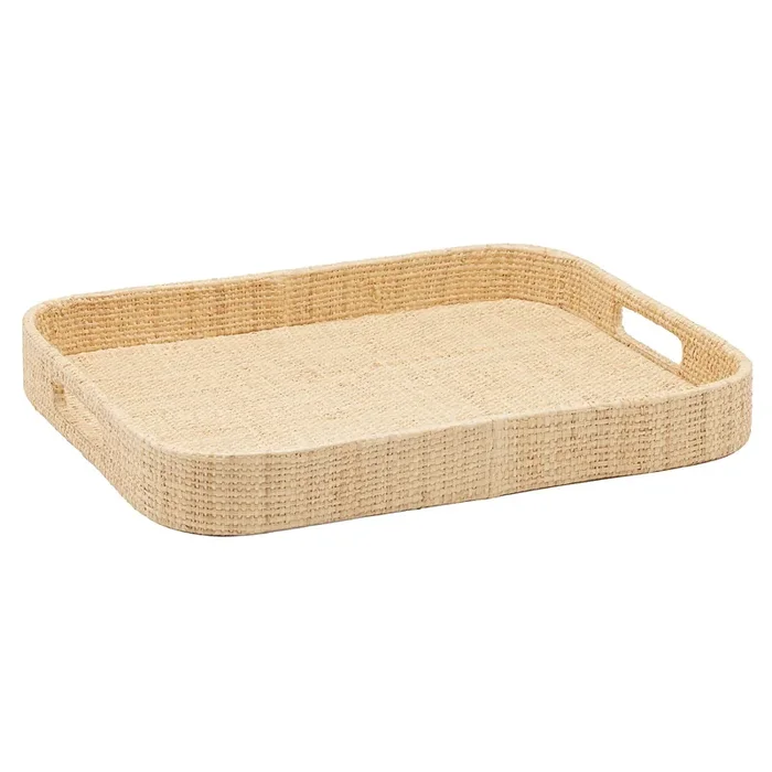 Barth Natural Raffia Rectangular Tray