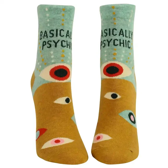 Basically Psychic Women‘s Ankle Socks BlueQ at GetBullish