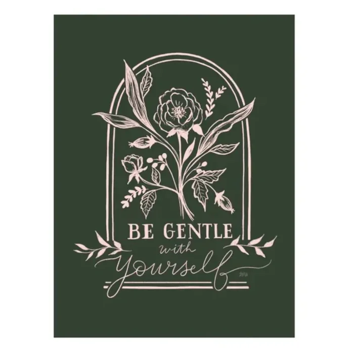 Be Gentle With Yourself Self Care Pocket Note Magnetic Closure Petite Notebook 3″x 4″