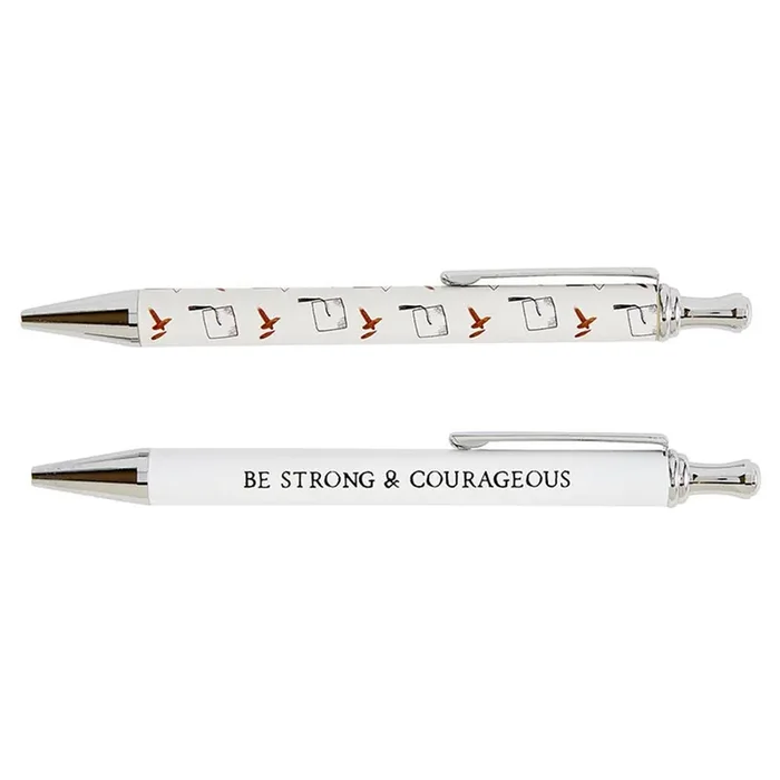 Be Strong And Courageous Pen Set Set of 2 Giftable Pens in Box Refillable