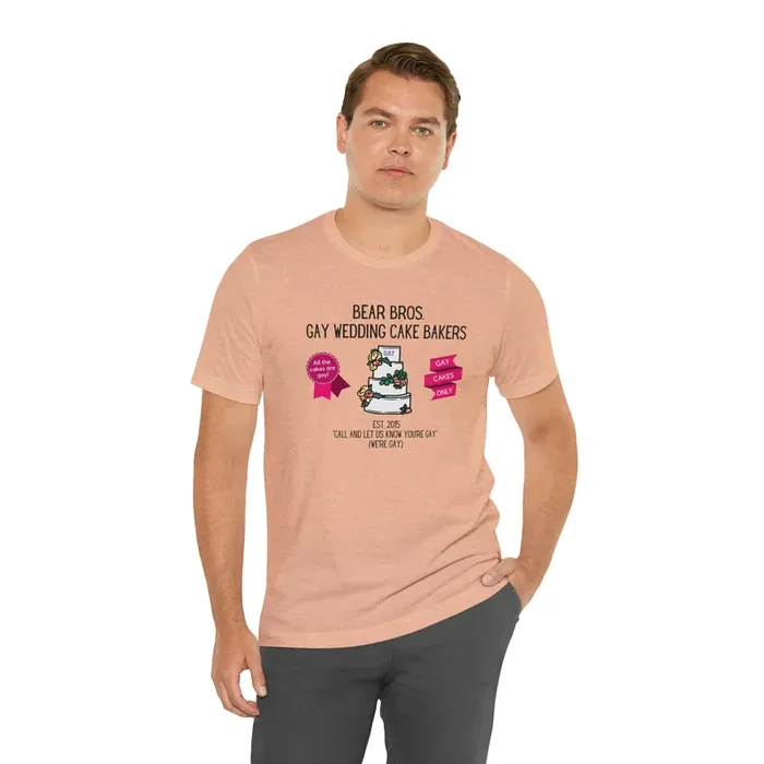 Bear Bros. Gay Wedding Cake Bakers Unisex Short Sleeve Tee [Multiple Color Options]