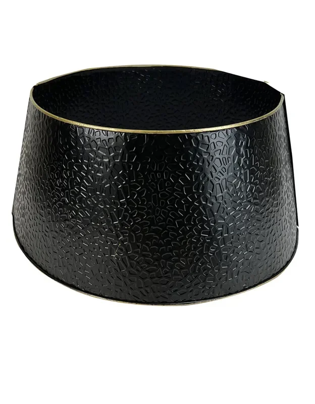 Becki Owens Christmas Gold Edges Black Metal Tree Collar