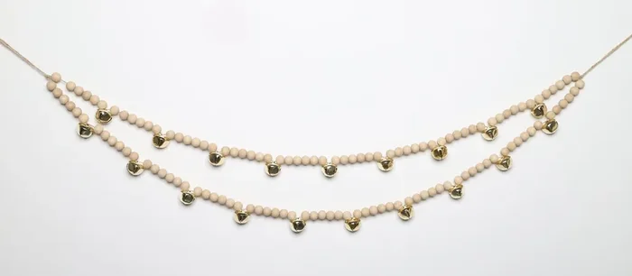 Becki Owens Double Level Beads and Gold Bells Garland