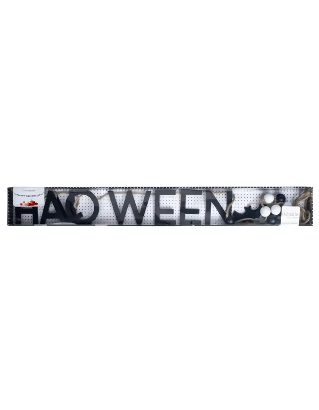 Becki Owens “Happy Halloween” 72-Inch Black Halloween Garland