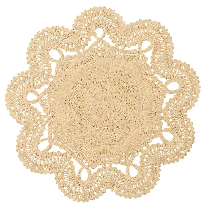 Belladonna Rattan Round Medallion Placemats Set Of 4