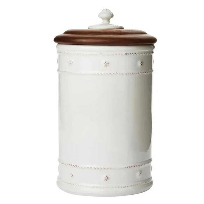 Berry & Thread Canister with Wooden Lid – Whitewash – Juliska
