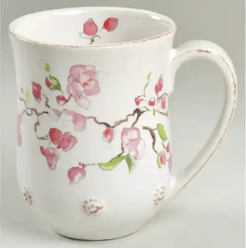 * Berry & Thread Cherry Blossom Sketch Mug – Juliska