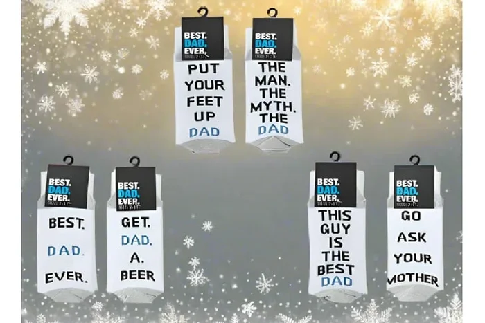 BEST DAD EVER Christmas Socks – 2 Pairs Gift Set