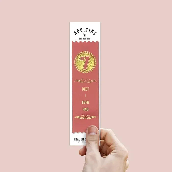 Best I Ever Had Adulting Award Ribbon on Gift Card