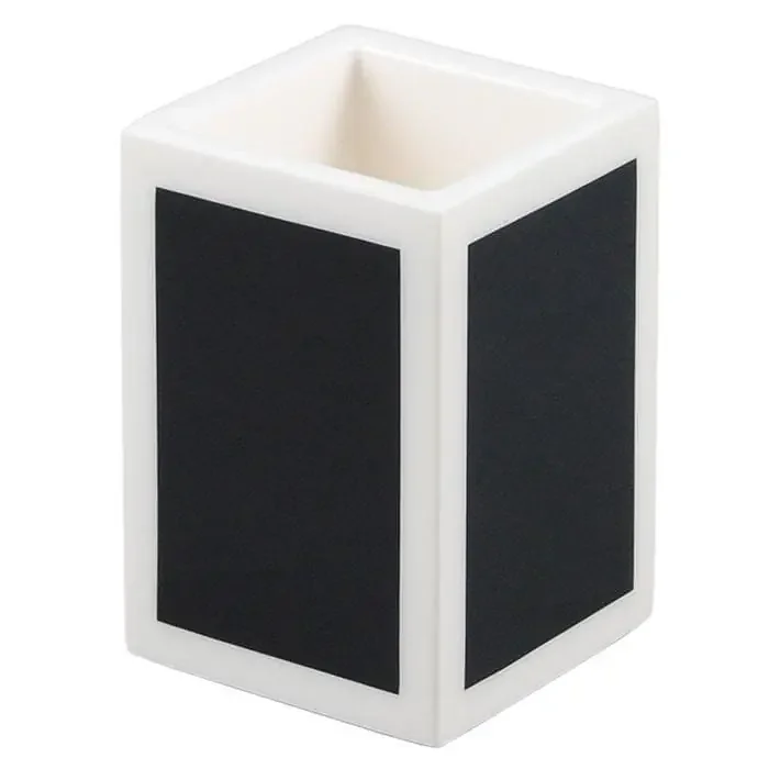 Black & White Lacquer Brush Holder