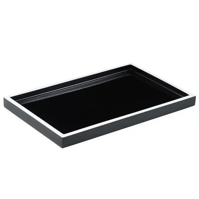 Black & White Lacquer Vanity Tray
