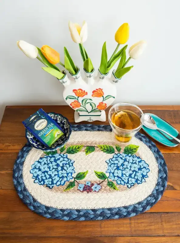 Blue Hydrangea Printed Swatch