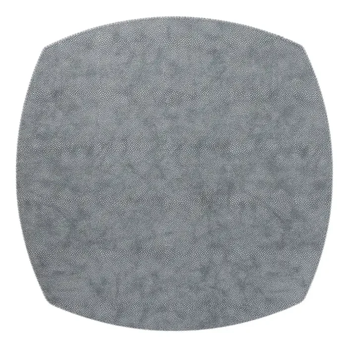 Bodrum Allure Elliptic Square Vinyl Placemats (Gray) Set of 4