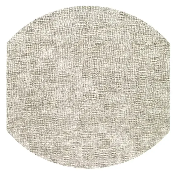 Bodrum Luster Vinyl Elliptical Placemats (Granite) Set of 4