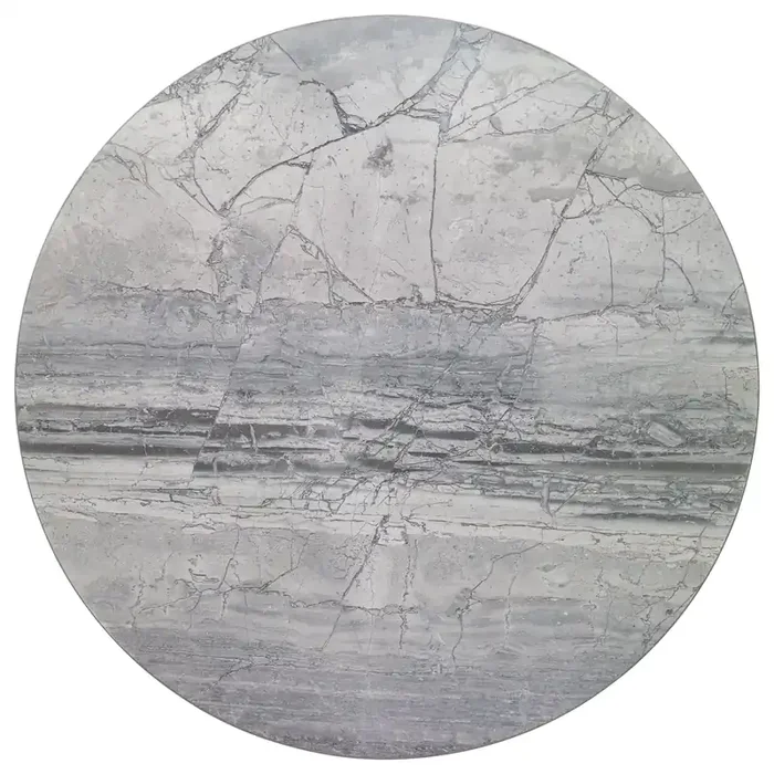 Bodrum Pietra Vinyl Round Placemats (Gray) Set/4