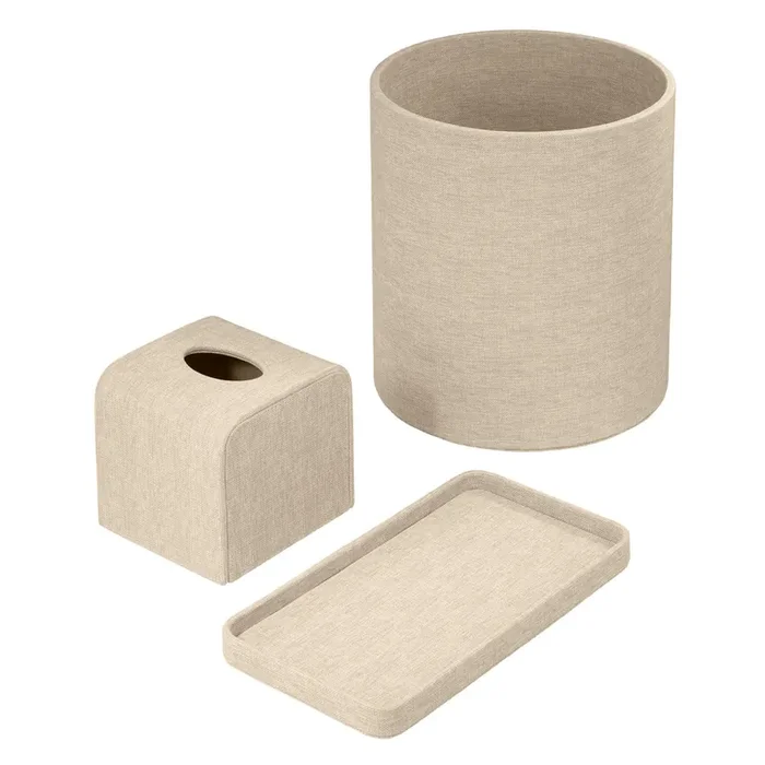 Bodrum Pronto Vinyl Bathroom Accessories (Beige)