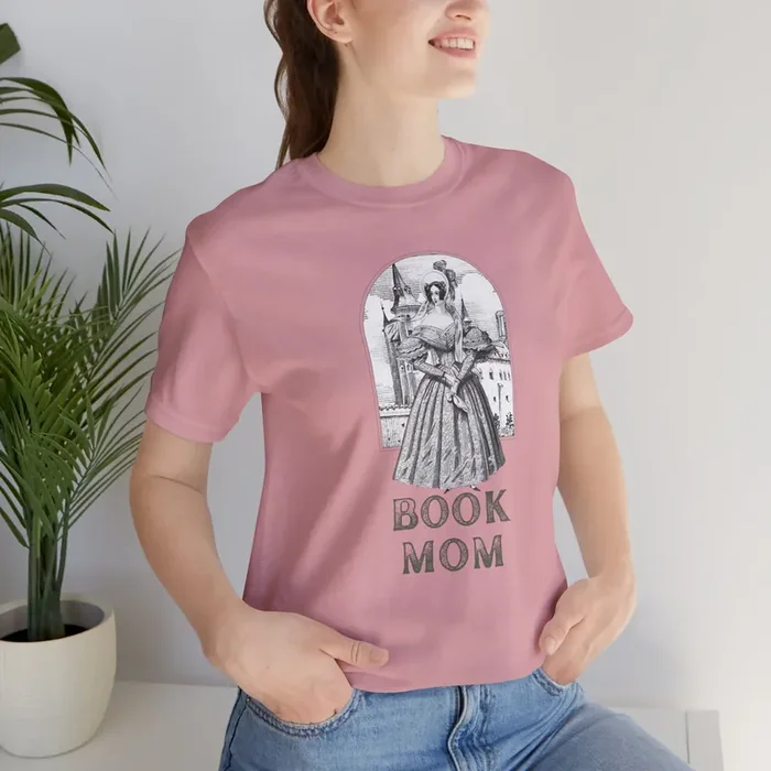 Book Mom Unisex Jersey Short Sleeve Tee Bibliophile Victorian Book Lovers