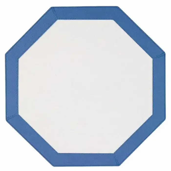 Bordino Octagon Vinyl Placemats (Periwinkle) Set/4