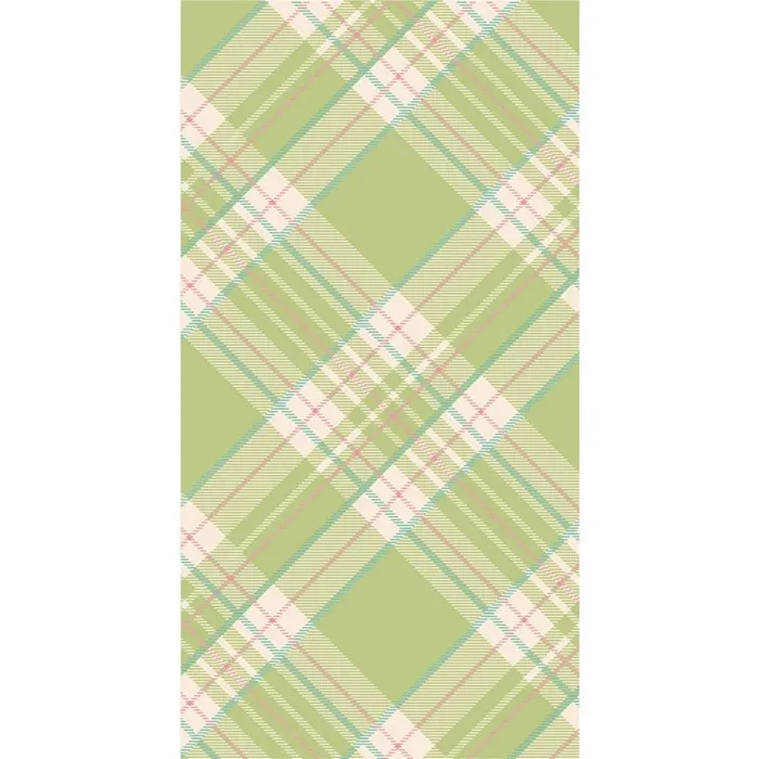 Bright Green Plaid Guest Napkin – Pack of 16 – Hester & Cook