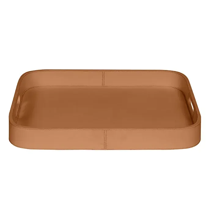 Brisbane Cognac Marine Leather Tray
