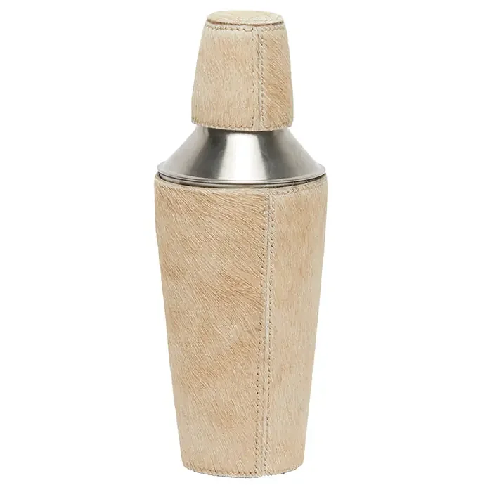 Browmley Hair-On-Hide Cocktail Shaker (Beige)