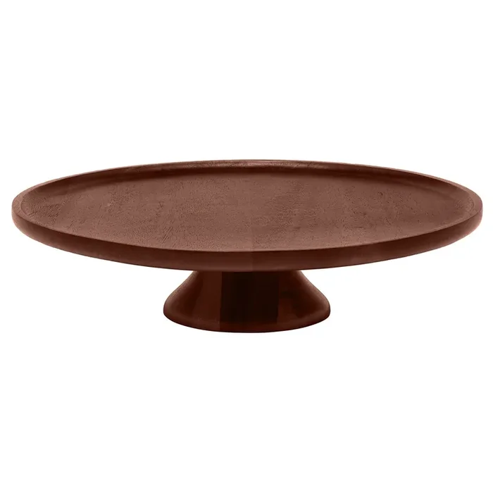 Bryson Walnut Acacia Wood Cake Stand 18″D