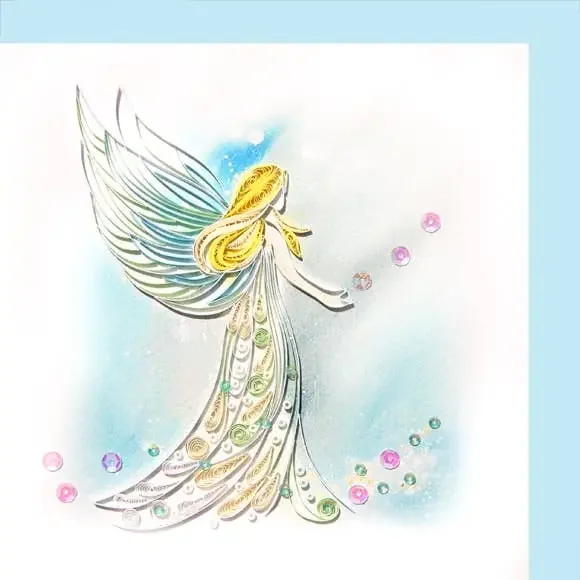 Bubbles Angel Quilling Card