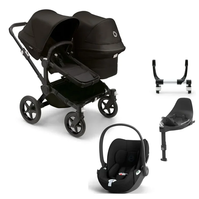 Bugaboo Donkey 5 Duo Complete Cloud T Travel System in Midnight Black