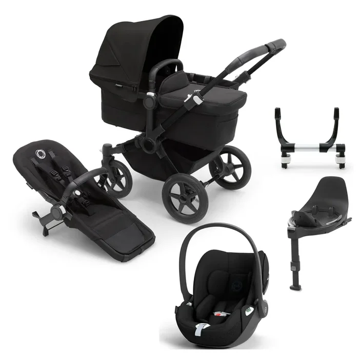 Bugaboo Donkey 5 Mono Cloud T Travel System in Midnight Black