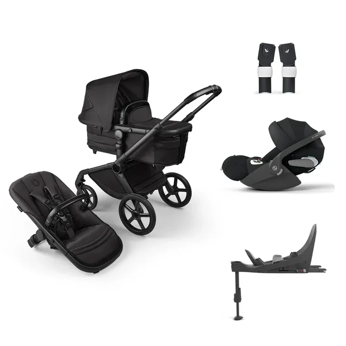 Bugaboo Fox 5 Complete Noir Limited Editon Cloud T Travel Sytem Bundle – Black Moonlight