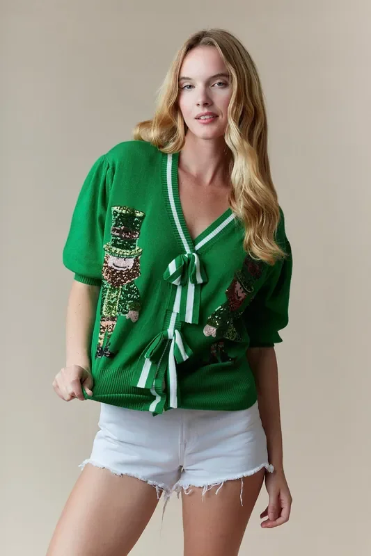 Call Me Lucky Knit Cardigan • Green