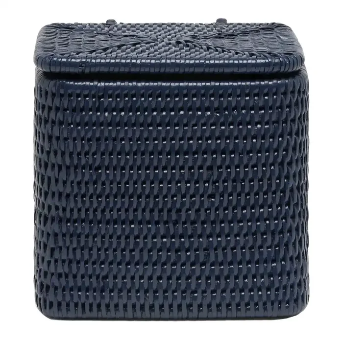 Camden Rattan Single Toilet Paper Holder Set of 2 (Midnight Blue)
