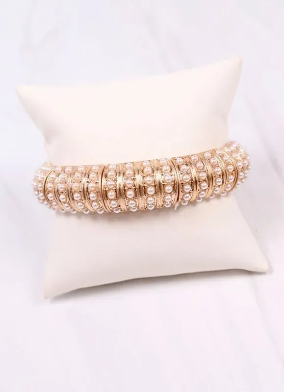 Candace Stretch Bracelet with Pearls
