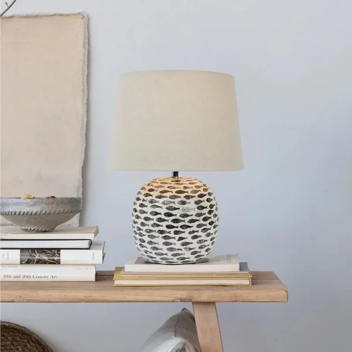 Capiz Fish Table Lamp