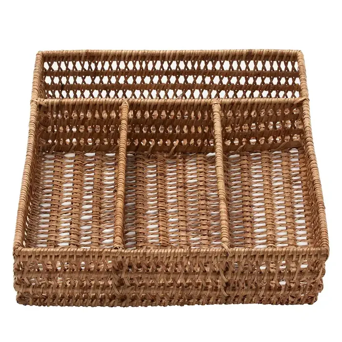 Carly Natural Rattan Flatware Tray