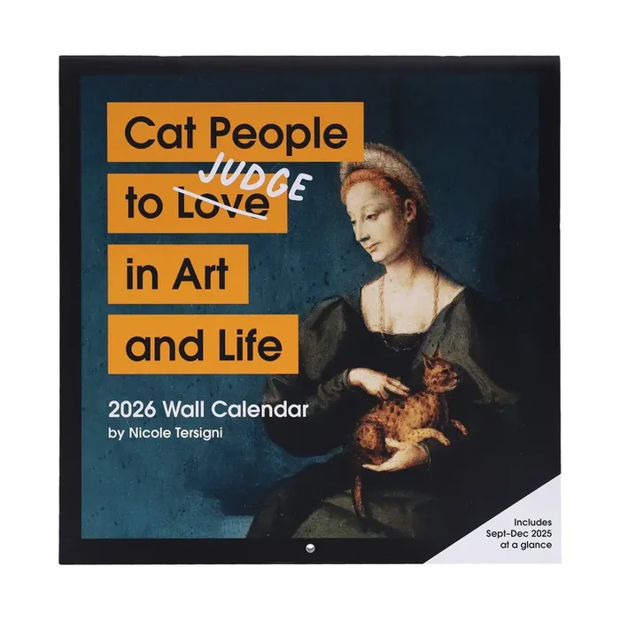 Cat People to Judge in Art and Life 2026 Wall Calendar Classical Artwork and Meme-style Calendar Poster