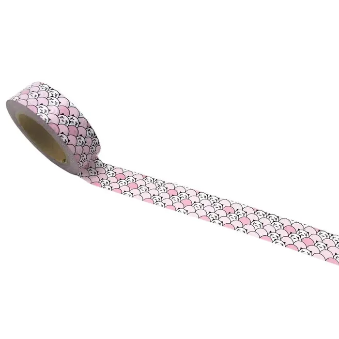 Cats in a Crowd Blush Pink Washi Tape Gift Wrapping and Craft Tape
