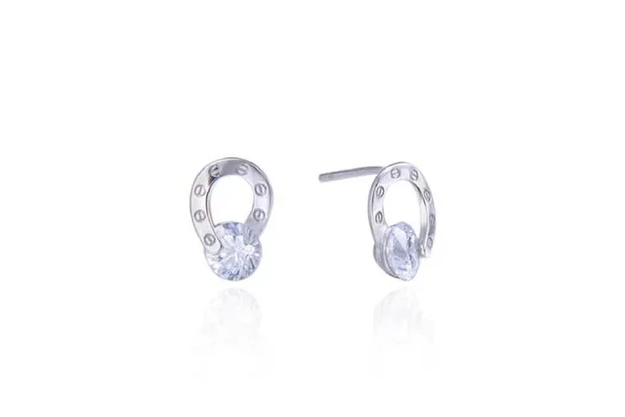 Central Diamond Women’s Enchanting Silver Earrings