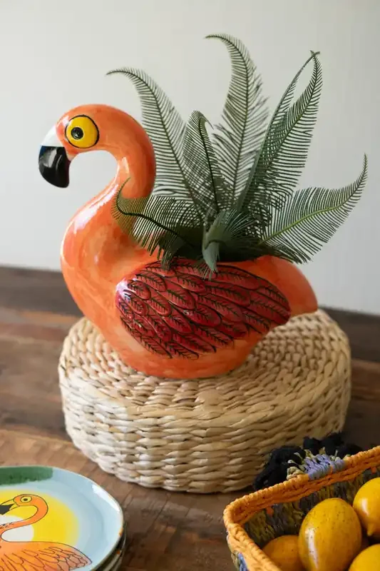 Ceramic Flamingo Vase