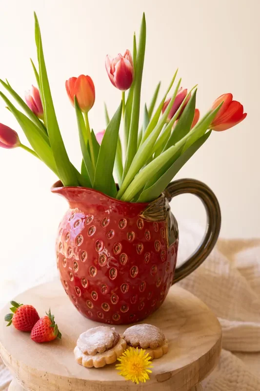 Ceramic Strawberry Pitcher