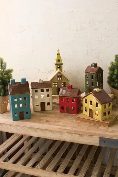 Ceramic Village Set/6