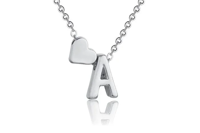 Charming Alphabet & Heart Initial Necklace